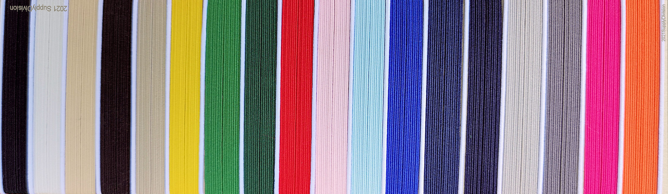 6mm coloured flat elastic.