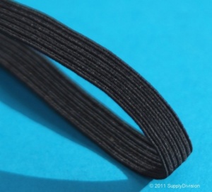 8 cord 7mm Black elastic, 250m reel.