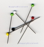 48mm Glass-headed nickel-plated steel pin