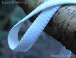 12mm White PLUSH elastic 150m reel