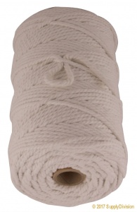 6mm(approx) pure UNBLEACHED twisted Cotton cord 110m spool