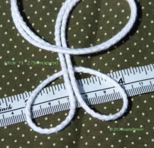 2.75mm White Cotton cord 150m reel
