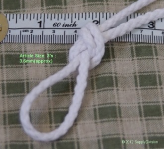 3.6mm White Cotton cord 80m reel
