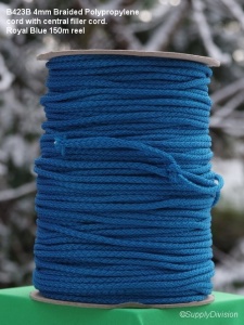 B423B Royal Blue 4mm Polypropylene cord 150m reel