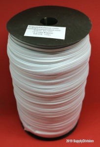 12 cord, 10mm CT-White elastic, 150m reel.