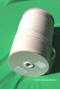 13mm Plain Weave Unbleached cotton tape reel