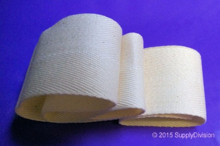 50mm Unbleached 100% cotton twill tape, 100m