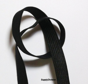 CLEARANCE-12mm Black Knitted elastic 1800m carton
