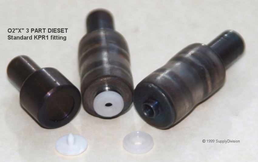 KPR1 dies for 02''X'' Plastic pressfastener kit