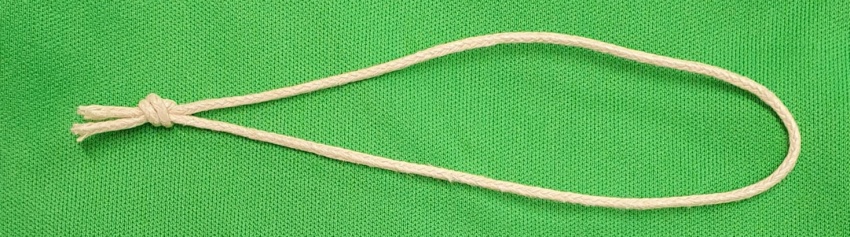 Waxed cord tied loops 100 pack