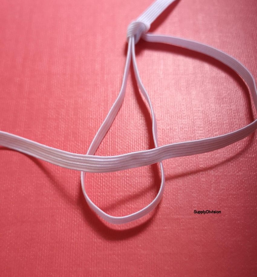 6 cord 5mm White elastic on reel