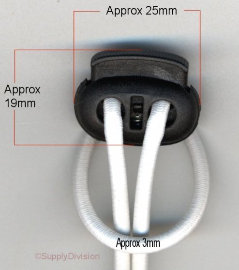 Article:CL36DBL Twin/Double Plastic cord lock