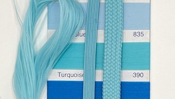 6mm(approx) flat elastic, SD390 Light Turquoise