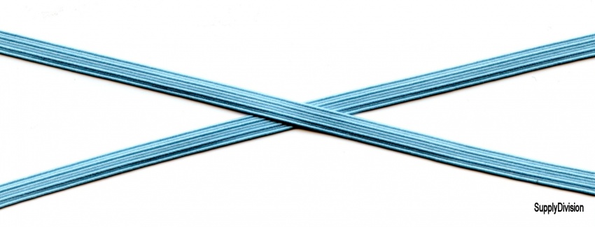 6mm(approx) flat elastic, SD390 Light Turquoise
