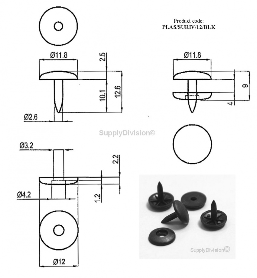 Plastic single use rivet