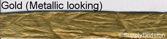 Raffia Ribbon, Metallic Gold, 100y