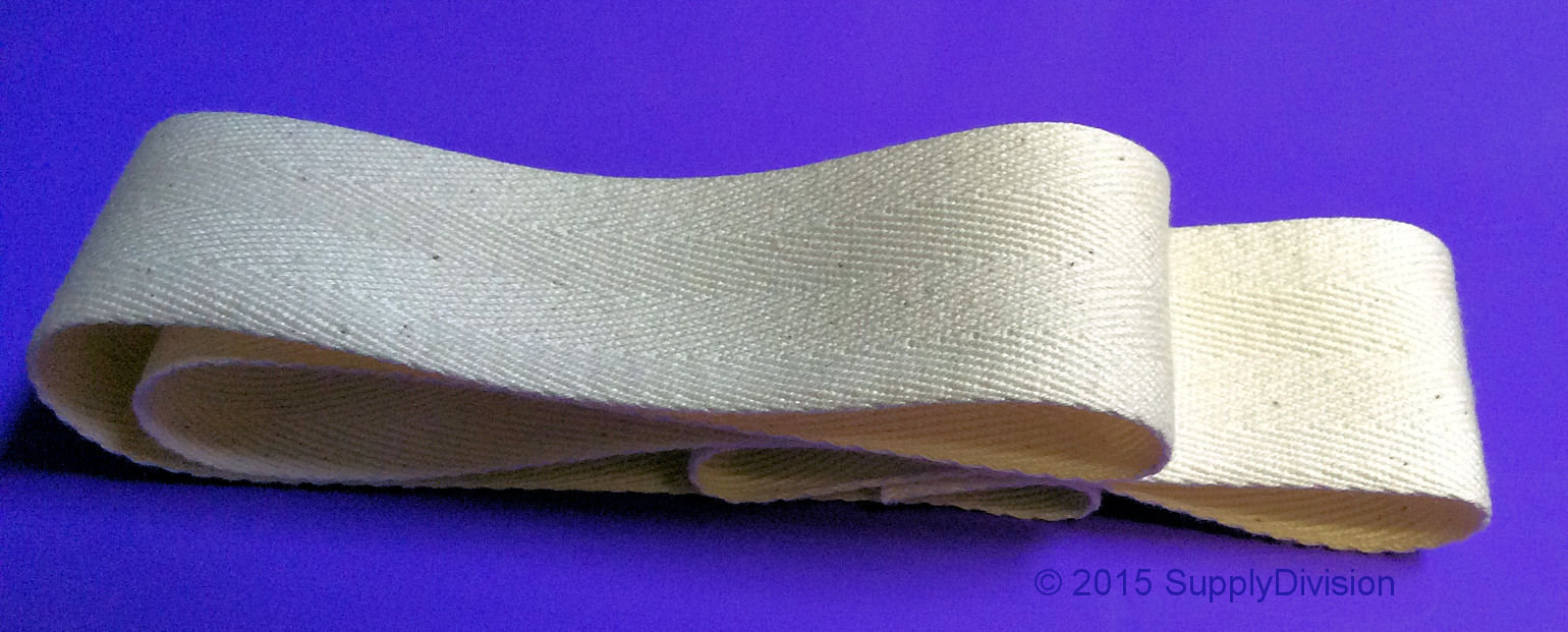 38mm Unbleached 100% cotton twill tape