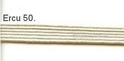 Ecru 5mm elastic, 100m