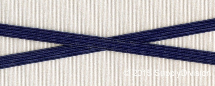 6mm(approx) flat elastic, SD795 Navy blue.