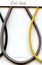Grey 2mm round elastic 100m reel