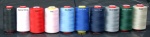 Standard m120 Spun-polyester sewing thread 5 each of 12 shades 5000y cones-